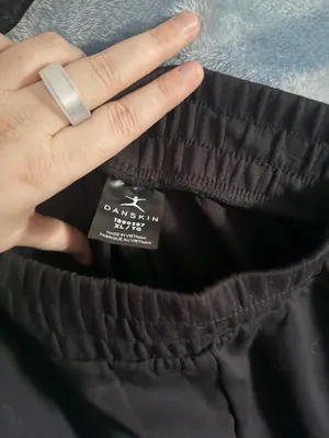 Danskin Black Cropped Elastic-Waist Straight Pants xl thumbnail 8