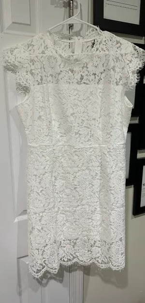 White Lace Dress Size L thumbnail 1