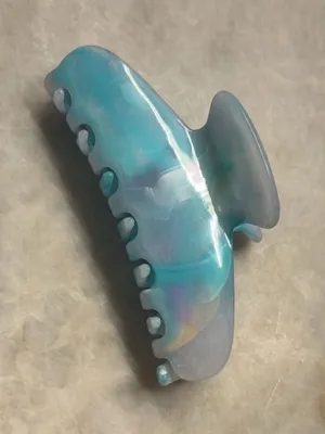Blue Marble Hair Claw Clip - Women Accessories thumbnail 1