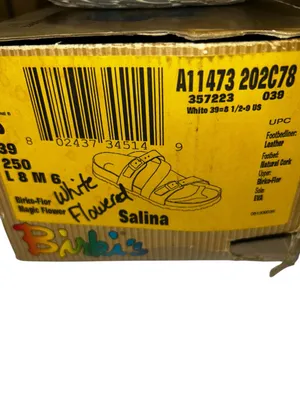 Birlos by Birkenstock Salina Magic Flower Sandals White Floral EU 39 US 8-8.5 Co thumbnail 7