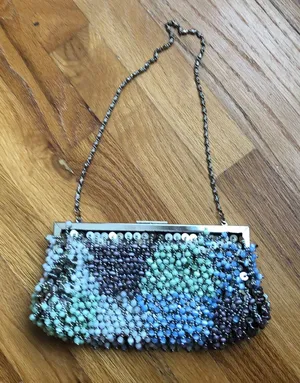Vintage evening purse Purple thumbnail 1