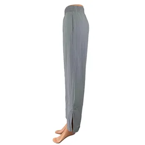 Abercrombie & Fitch Women's Gray Pull On Slit Wide Leg Trousers Pants Size XXS thumbnail 3