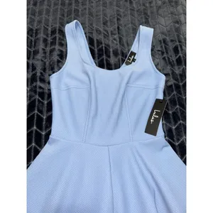 Lulus Home Before Daylight Periwinkle Sleeveless Skater Dress Sz Small NWT thumbnail 7
