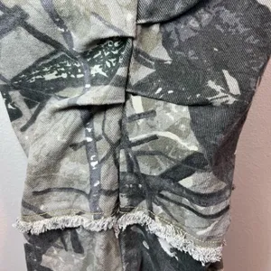Made Extreme Jungle Camo Cargo Jeans Gray Green Loose Straight Streetwear 33x30" thumbnail 15