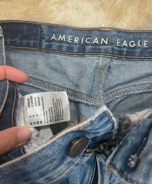 American Eagle Distressed Raw Hem Mom Jeans thumbnail 2
