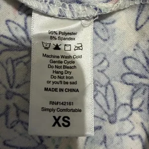 LuLaRoe Ana‎ Maxi Dress XS Blue Floral Short Sleeve Scoop Neck Cottagecore Boho thumbnail 10