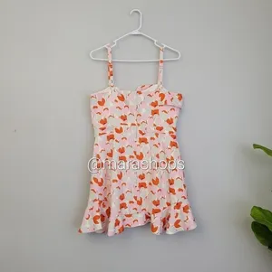 Black Halo Zalda Ruffled Floral Mini Dress thumbnail 6