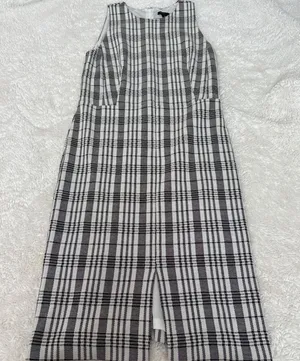 Ann Taylor Womens Blk/White Plaid Sheath Dress 8P Teacher Business Work Career thumbnail 1