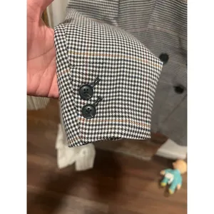 Mango Houndstooth Plaid Double Breasted Blazer Heritage Prep M thumbnail 7