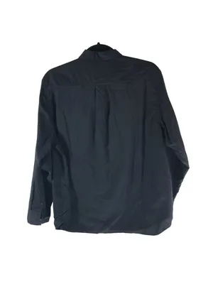 Everlane The Silky Cotton Relaxed Button Down Long Sleeve Shirt Black 14 thumbnail 2