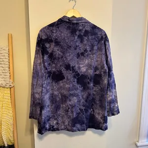 Anthropologie Amadi Hilde Shine Oversize Lightweight Tie Dye Linen Blazer SizeXL thumbnail 4