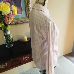 Tommy Hilfiger Pink Striped Button Down Blouse thumbnail 8