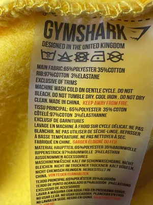 NWOT Gymshark Legacy Fitness Cropped Yellow Crewneck Sweatshirt Size Medium thumbnail 7