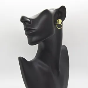 Leo Lion Ring Earring Studs Gold thumbnail 3