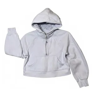 Lululemon Hoodie Womens Size XS/SM Lavender Scuba Cropped 1/2 Zip Pullover thumbnail 2