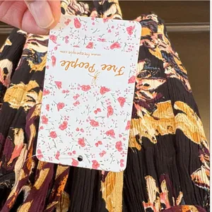 NWT Free People On The Edge Romper Black Floral Size Medium Retail $108.00 thumbnail 4