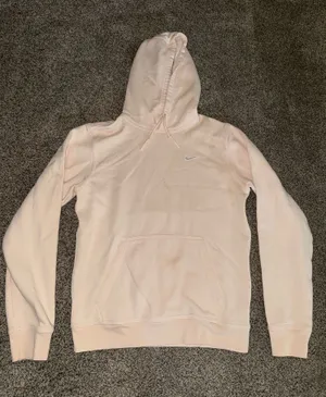 Nike Club Fleece Pullover Hoodie - Sanddrift/White - Size S thumbnail 1