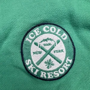 Aerie Green Ski Resort Crewneck Sweatshirt XS‎ oversized thumbnail 2