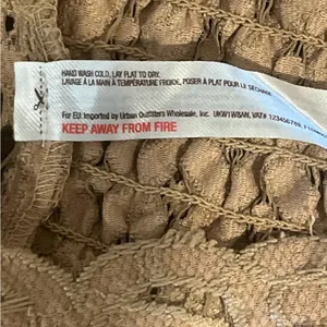 Free People One Adella Bralette Crochet Lace Tan Camel Nude Cross Strap Boho M thumbnail 9