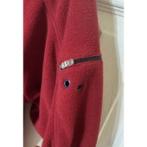 Vintage 90s Wilson Full‎ Zip Athletic Fleece Hoodie Red Jacket - Womens XL thumbnail 4