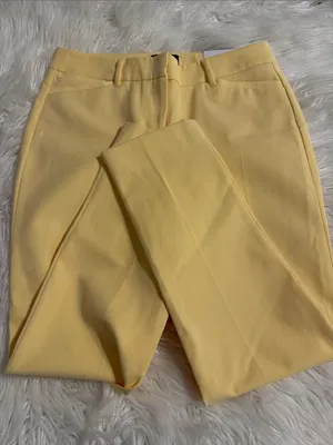White House | Black Market Sunny Yellow Cropped Dress Pants size 2P brand new inseam 24” waist 28” thumbnail 10