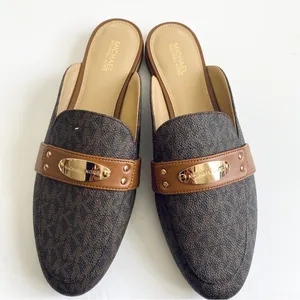Michael Kors logo plate flat mules thumbnail 9