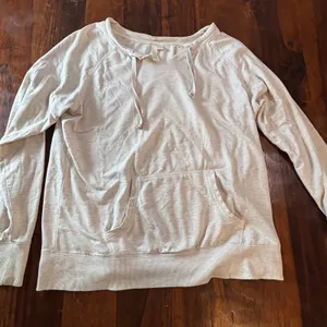 Green Tea Womens Oatmeal Heather Raglan Long Sleeve Pullover Top‎ Large thumbnail 1