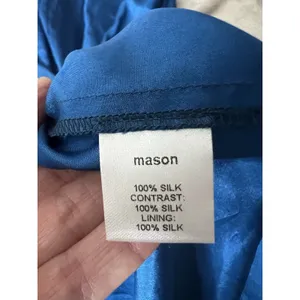 Mason by Michelle‎ Mason Mini Silk Slip Dress 0 Blue Halter Lined thumbnail 7