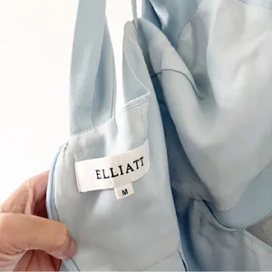 Elliatt Liberty Cornflower Blue Cold Shoulder Cocktail Wedding Guest Midi Dress thumbnail 9