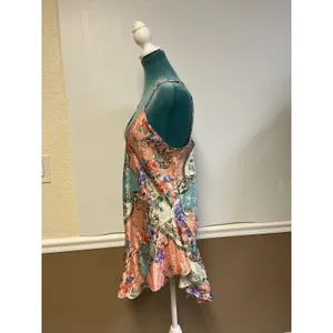 Cinema Etoile Vintage 2 Piece Nightgown Kimono Robe Set Floral Chain Print M/L thumbnail 5