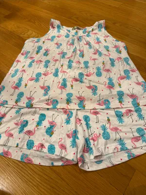Mia Lucce flamingo pajama short set size Xlarge . thumbnail 1