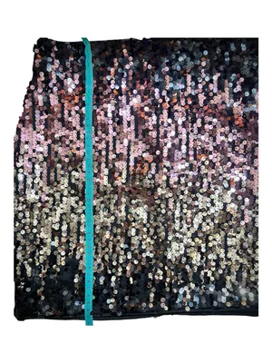 SHEIN Sequined Ombre Mini Skirt in Pink and Gold thumbnail 3