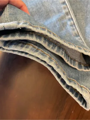 7 For All Mankind Paper Bag Jean Women 27” High Waist Skinny Frayed Ruffle Waist thumbnail 6