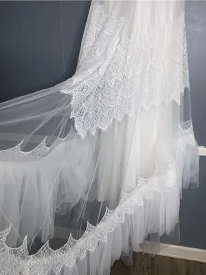 Sorayan Romantic White Lace Off-Shoulder Bridal Gown Medium - NWT thumbnail 8