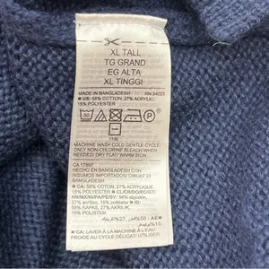 Old Navy Women Navy‎ Blue Fair Isle Long Sleeves Knit Pullover Sweater XL Tall thumbnail 3