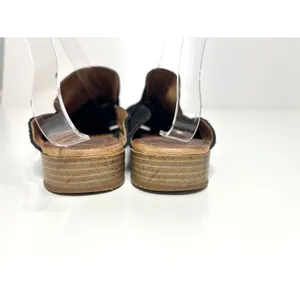 Free People At Ease Black Embossed Suede Loafer Mules 39.6 thumbnail 5