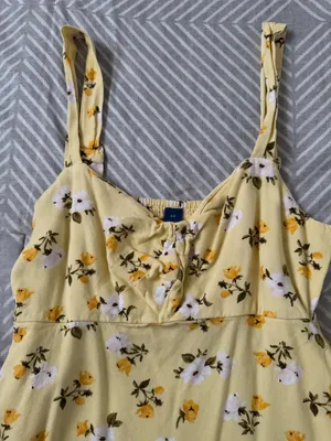Old navy yellow floral dress thumbnail 3