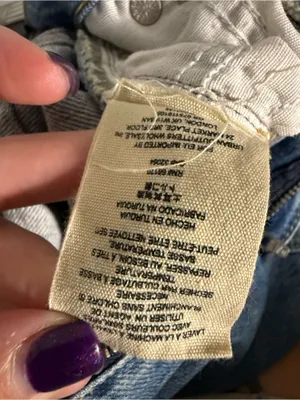 We The Free Distressed Medium Wash Denim Mini Skirt Size 24 thumbnail 6