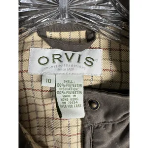 Orvis Size 10 Womens Quilted‎ Vest Full Zip Olive Green Sleeveless Lightweight thumbnail 2