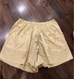 Daily Drills Butter Yellow Satin Shorts thumbnail 2