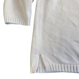 Lands' End Sweater Women Large 14-16 Cotton 3/4 Sleeve Crewneck Coastal Preppy thumbnail 2