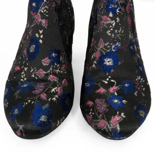 Unisa Uncayzea Ankle Boots Floral Embroidered Black Heel Booties 7.5 thumbnail 4