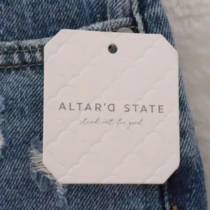 Altar'd State Distressed Denim Shorts‎ Womens Size M Blue Medium Wash Raw Hem thumbnail 9