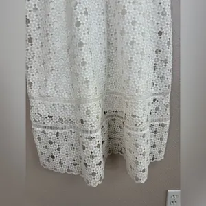 Bardot Botanical White Lace Midi Dress in Ivory size 8 Medium $139 Revolve Bride thumbnail 7