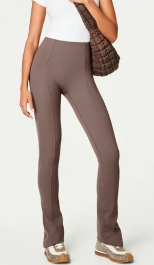 Spanx SPANXshape CoreLuxe Micro Flare Pants w/Mid-Tummy Compression Smoke Seamed thumbnail 1