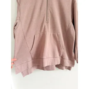 Z Supply | Oversized Half Zip Pullover Sweatshirt Mauve Pink | Sz M thumbnail 3