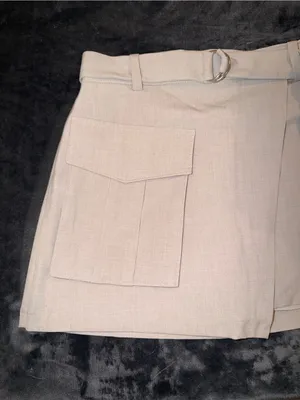 Abercrombie & Fitch Wrap Front Utility Skort in Taupe Size Small thumbnail 6