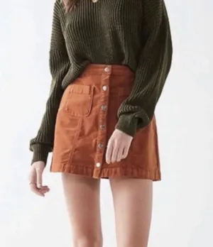URBAN OUTFITTERS Corduroy Velvet Mini Skirt thumbnail 1