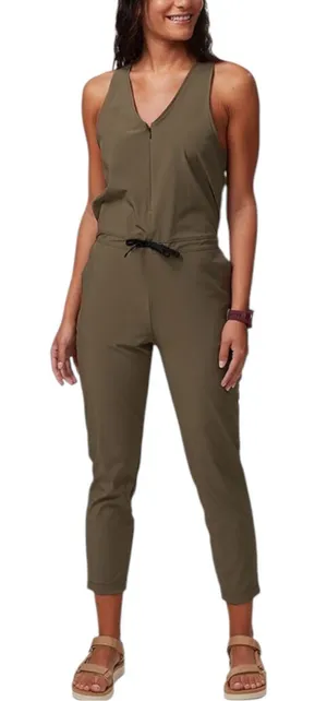 Back Country size medium one piece Olive Green Sleeveless Jumpsuit cropped thumbnail 1