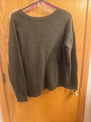 Lucky Brand Women's V-Neck Sweater - Charcoal thumbnail 4